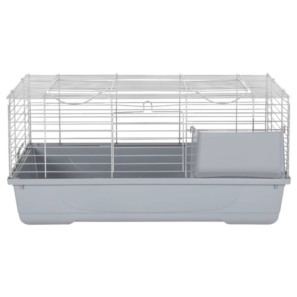 Cage pour petits animaux gris 80x45x39 cm pp et métal