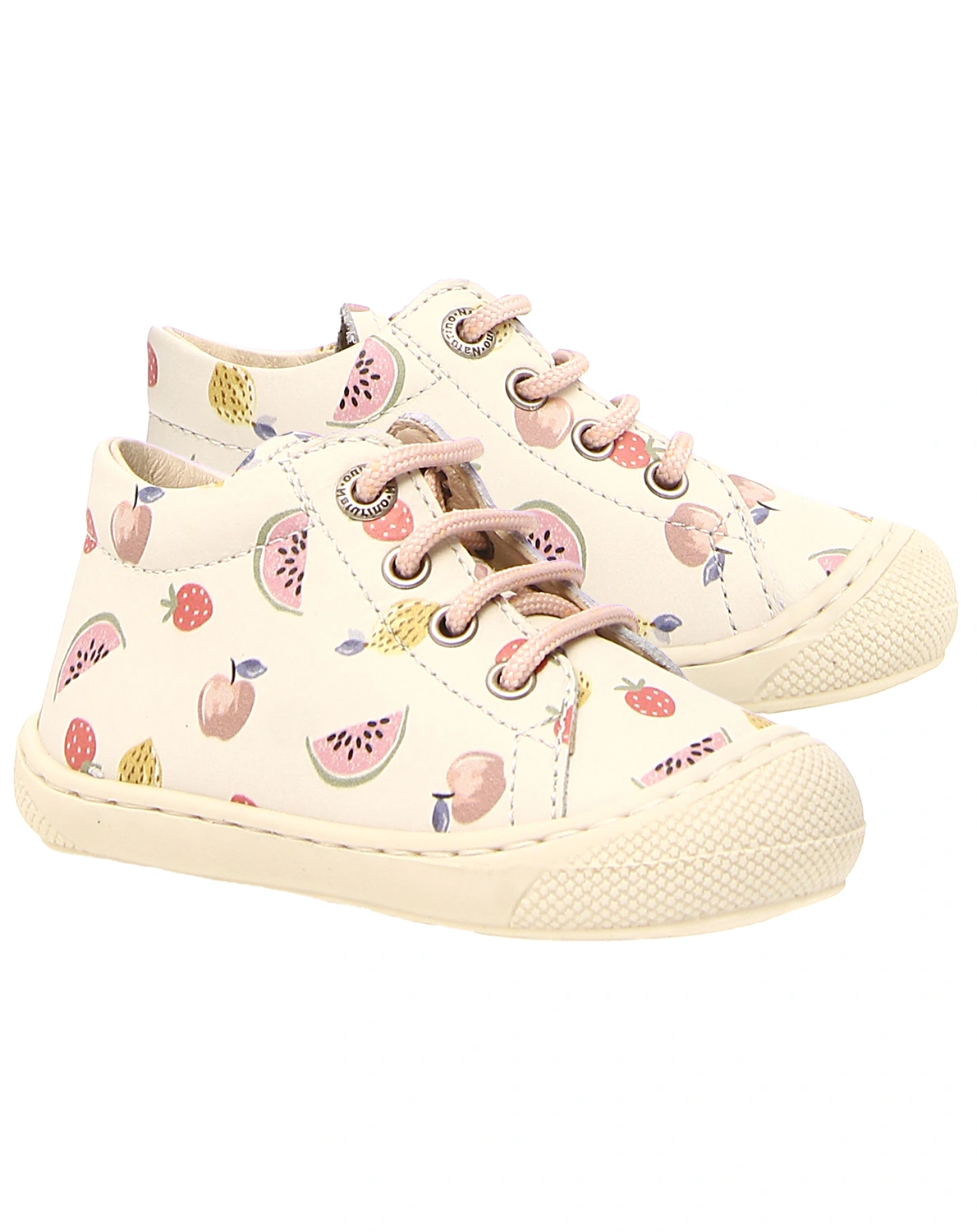 Schnür-Lauflernschuhe FRÜCHTE in weiß
