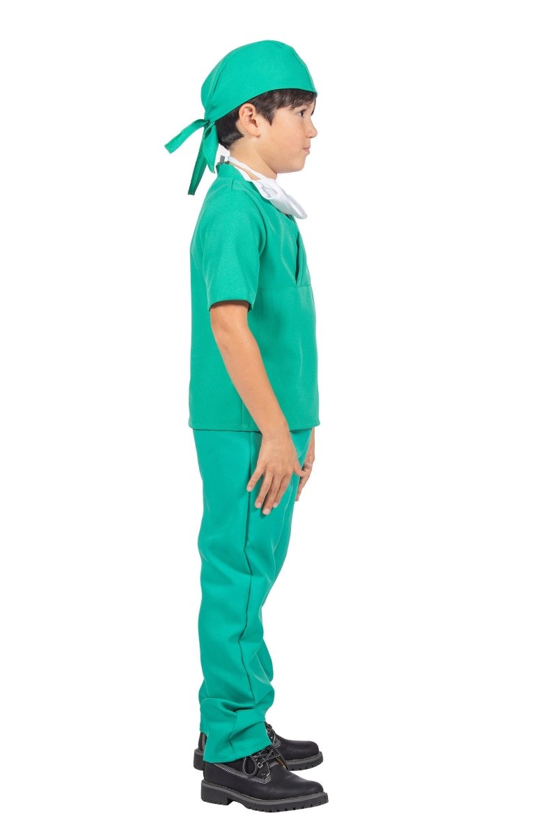 Chirurg Kostuum Groen Kind 4 delig