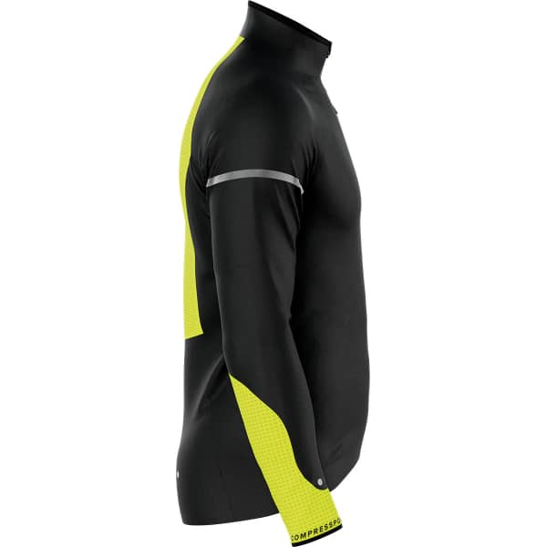Veste trail COMPRESSPORT HURRICANE WINDPROOF JACKET M BLACK / FLUO YELLOW