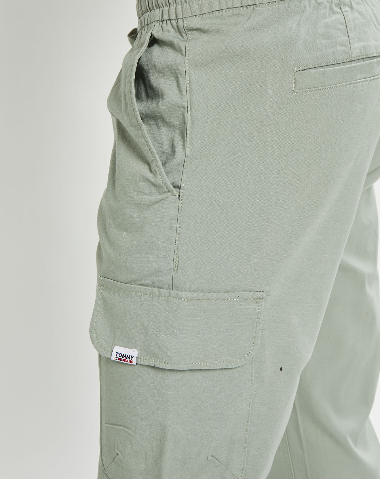 Tommy Jeans Pantalon cargo ajusté Scanton Track vert gris