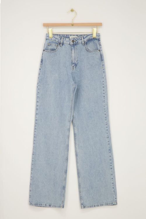 Lichtblauwe classic wide leg jeans