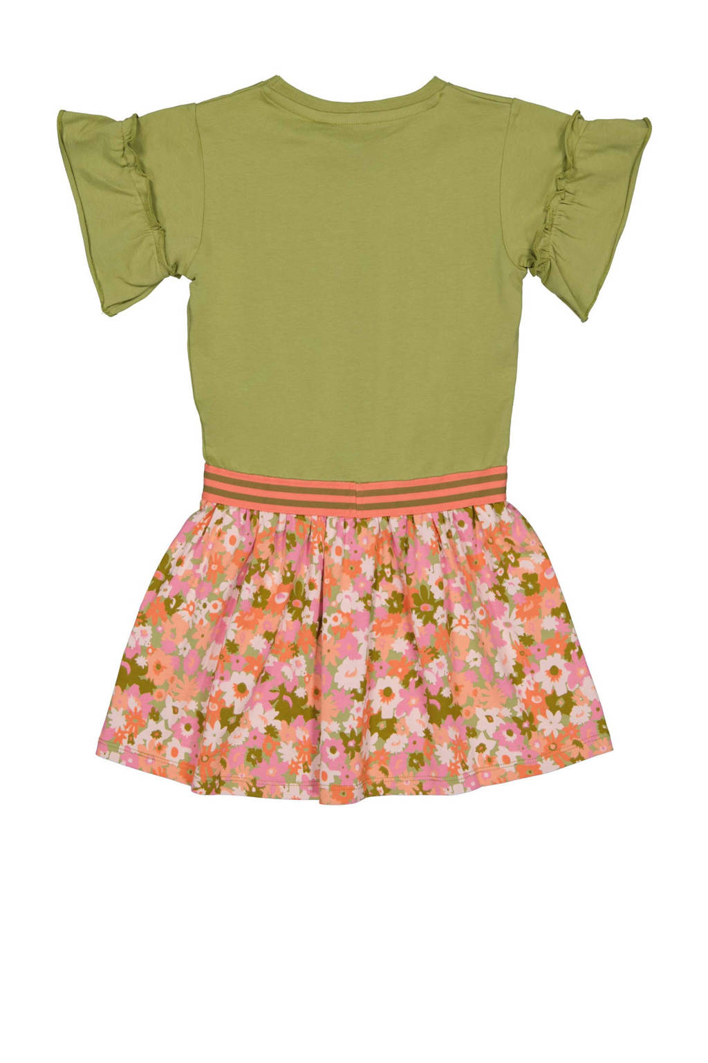 Quapi jurk BEATA groen/oranje/roze