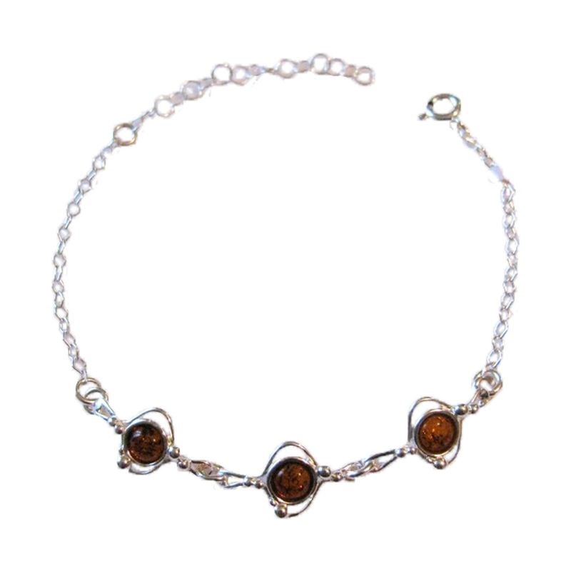 Bracelet ambre argent