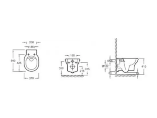 Pack WC suspendu sans bride à économie d'eau JACOB DELAFON Cléo 1889 + abattant + bâti-support + plaque rectangle chromé