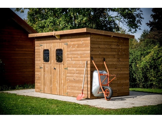 HABRITA - Abri theora en bois massif sans plancher, toit mono pente 7...