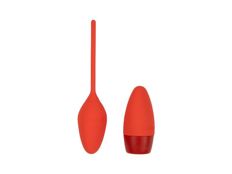 Amorelie Vibro Ei «Whirl» Kirsche Hochwertiges und kompaktes Sextoy
