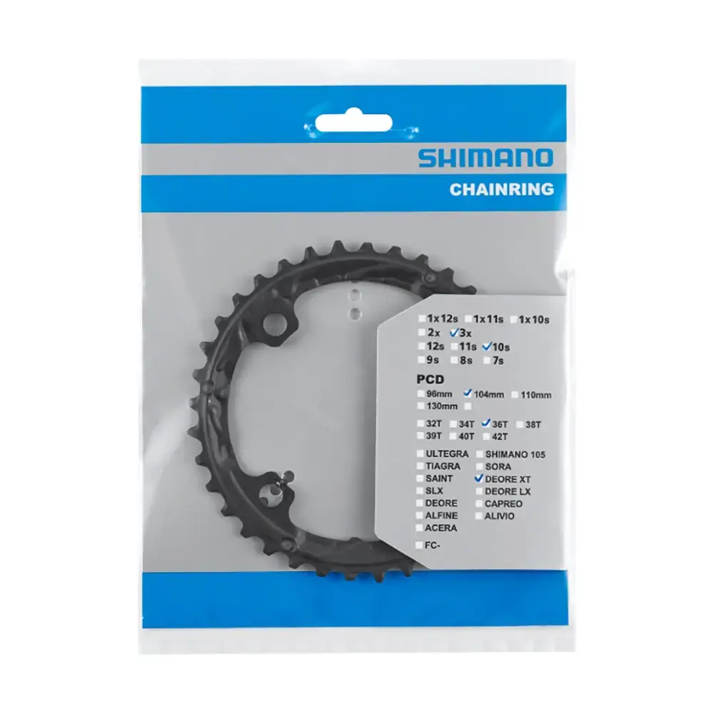 Shimano Deore XT FC-T781 Triple Kettingblad Zwart 10 Speed