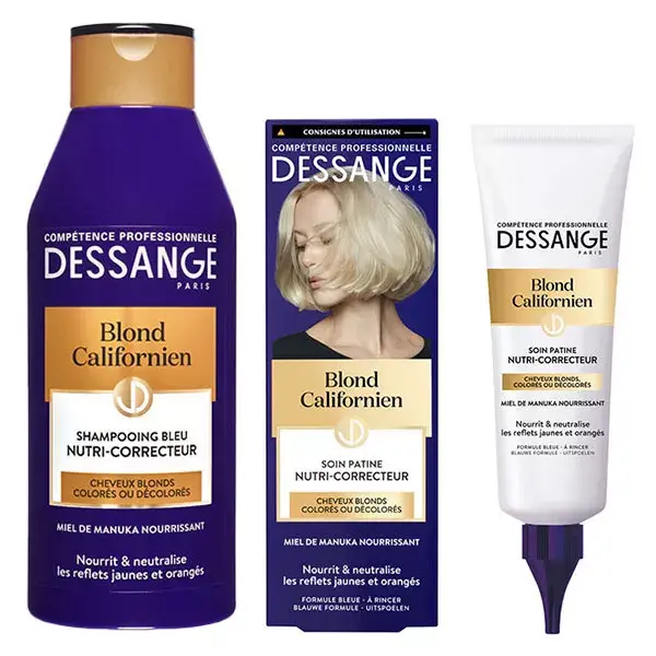 Rotina protetora Dessange Californian Blonde para cabelos loiros coloridos
