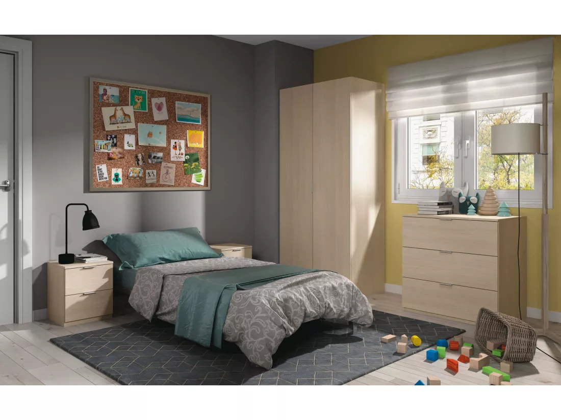 Commode Dantist, Commode moderne avec 3 tiroirs, Commode basse pour chambre à coucher, Commode armoire, 77x38h80 cm, Chêne