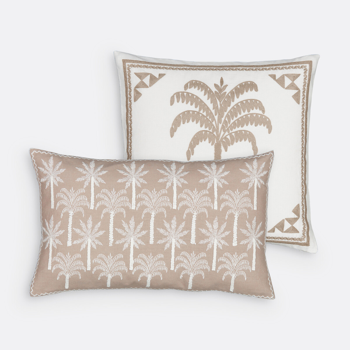 LA REDOUTE INTERIEURS<br>Capa de almofada bordada, retangular, Siwa