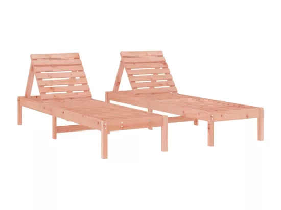 Chaises longues lot de 2 199,5x60x74 cm bois massif de douglas