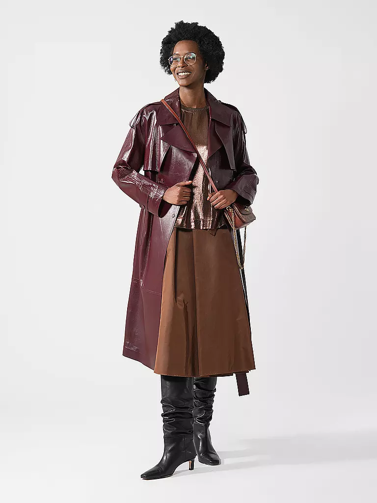 MACKAGE Ledermantel CARMELA dunkelrot