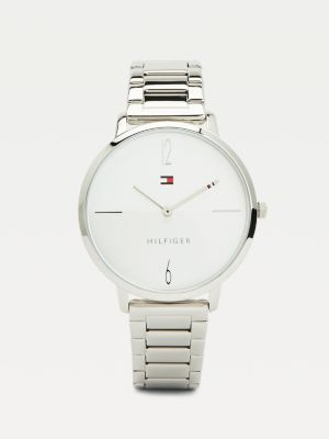 Relógio com pulseira de aço inoxidável