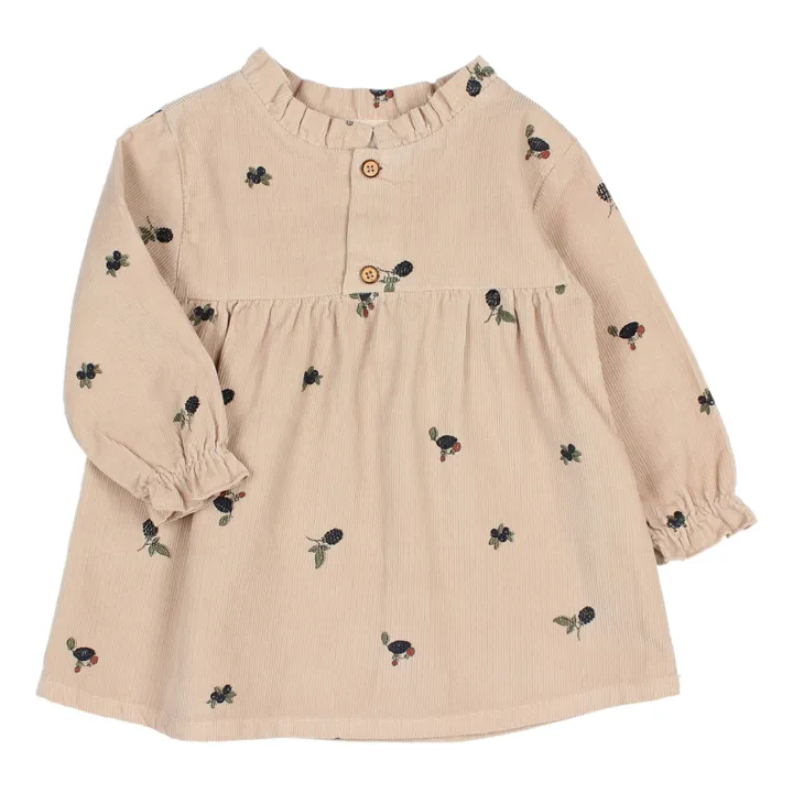 Búho Robe Velours Milleraies Forest Bébé | Rose poudré