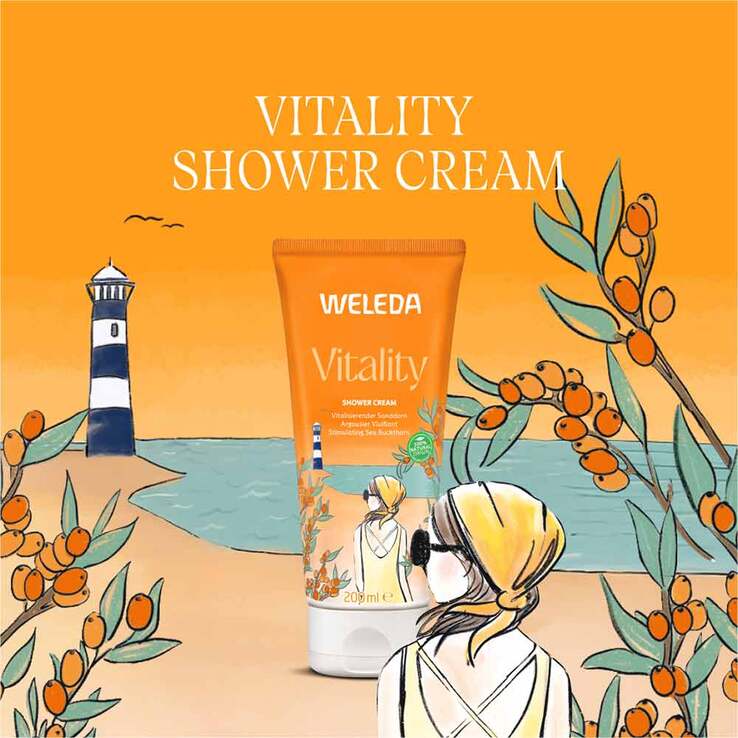 Weleda Vitality Shower Cream Sanddorn, 200 ml