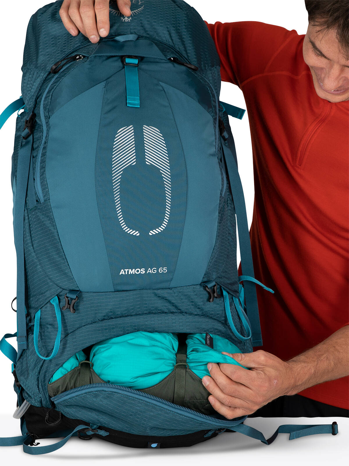 Osprey Atmos AG 65L<br>Langtursekk til herre