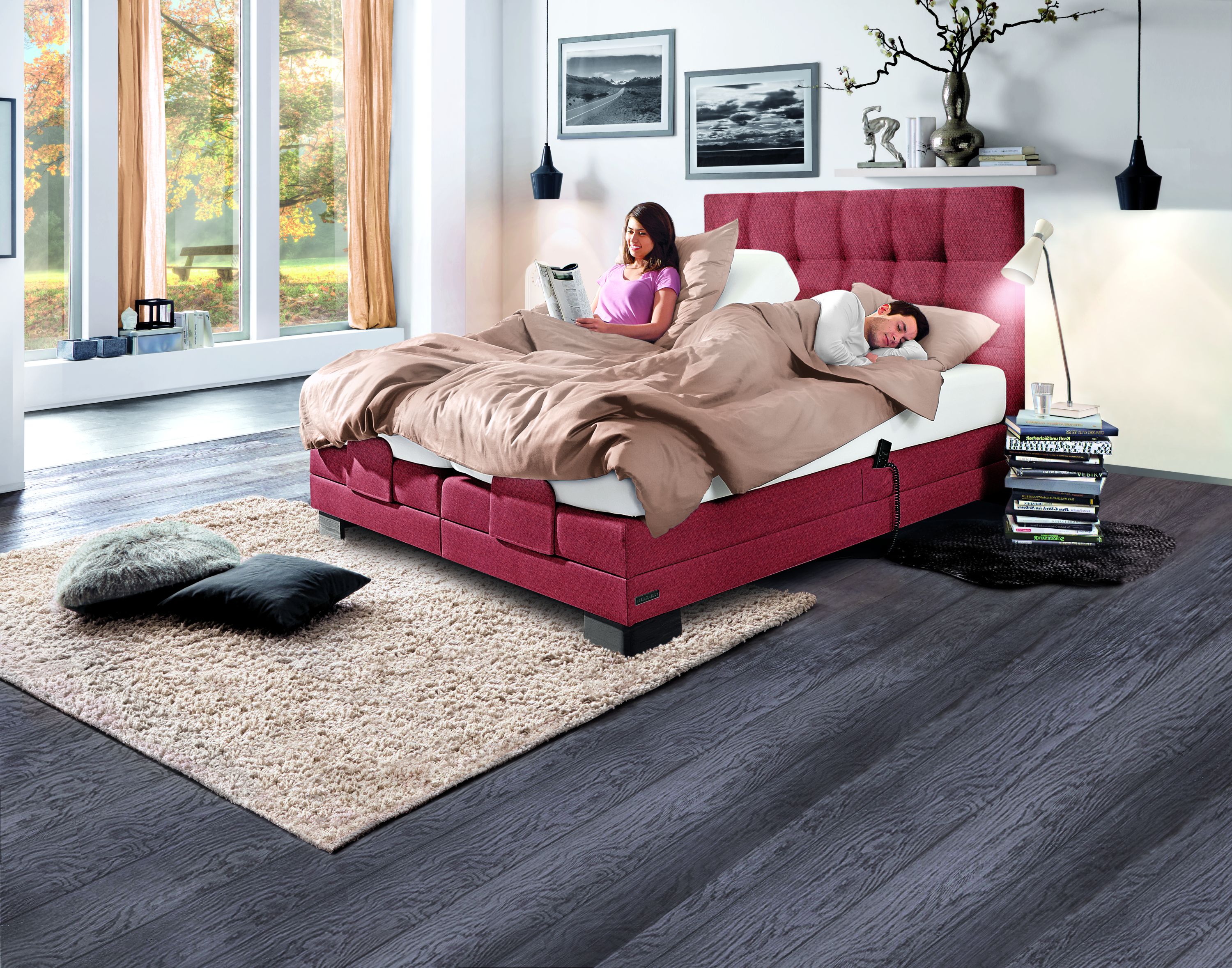 Boxspringbett SCHLARAFFIA LIFESTYLE 160X200 cm H2\/H2 denim