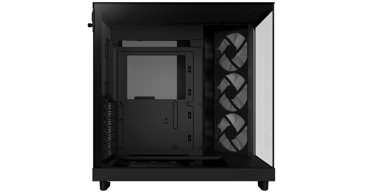 NZXTH6 Flow RGB midi tower behuizing  (Zwart | 2x USB-A | 1x USB-C | RGB | Tempered Glass)