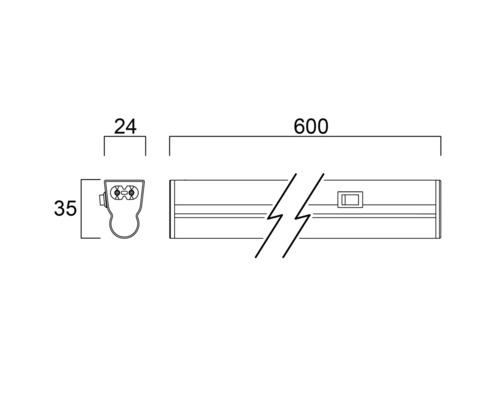 LED-lamp SylPipe 950 lm 4000 K 840 L 60 cm