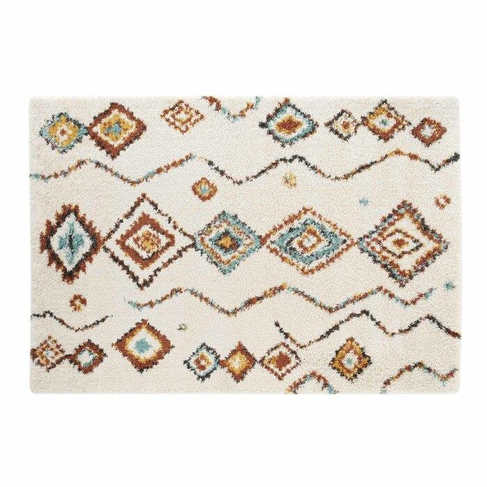 TAPIS RECTANGLE 160X230CM MOTIFS LOSANGES