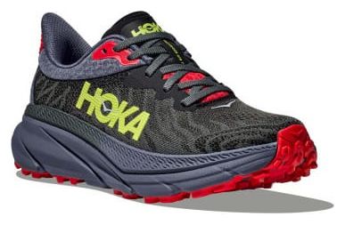 Chaussures Trail Hoka Challenger 7 Noir/Bleu/Rouge Femme