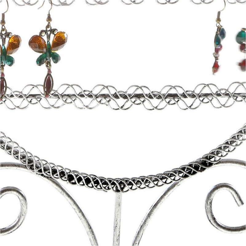Porte bijoux presentoir boucle d'oreille sweet mirror (24 paires) Gris patiné