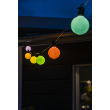 Konstsmide feestverlichting lichtsnoer 10 LED lampen pastel 5 m