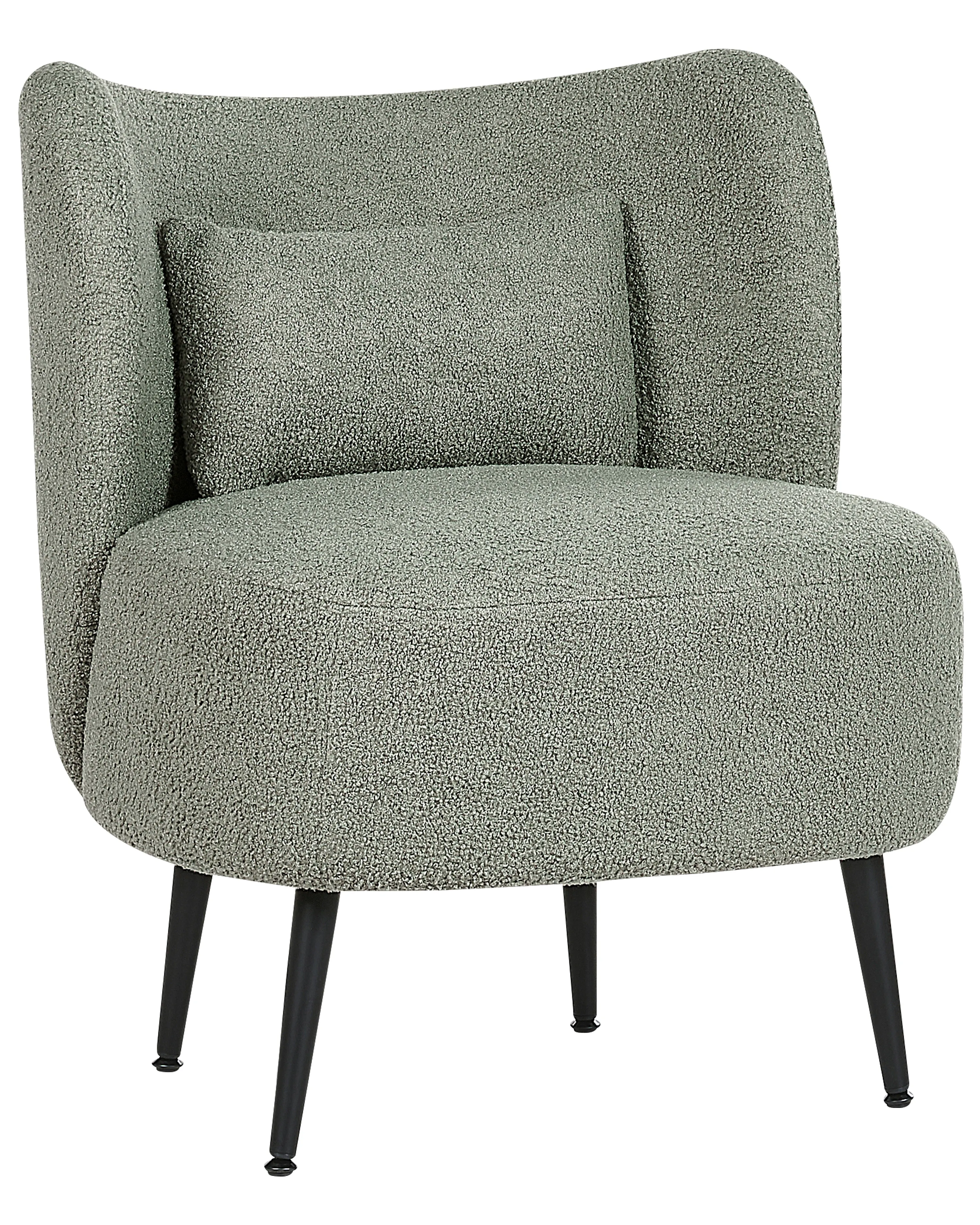 Fauteuil OTSBY Bouclé Lichtgroen