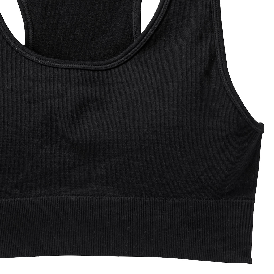 Beatwear Mädchen Sport-Bustier mit Rippstruktur schwarz