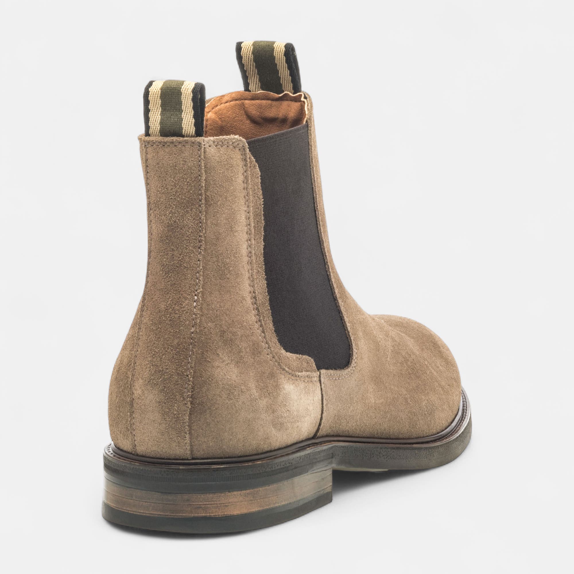 Boots chelsea Homme en cuir beige
