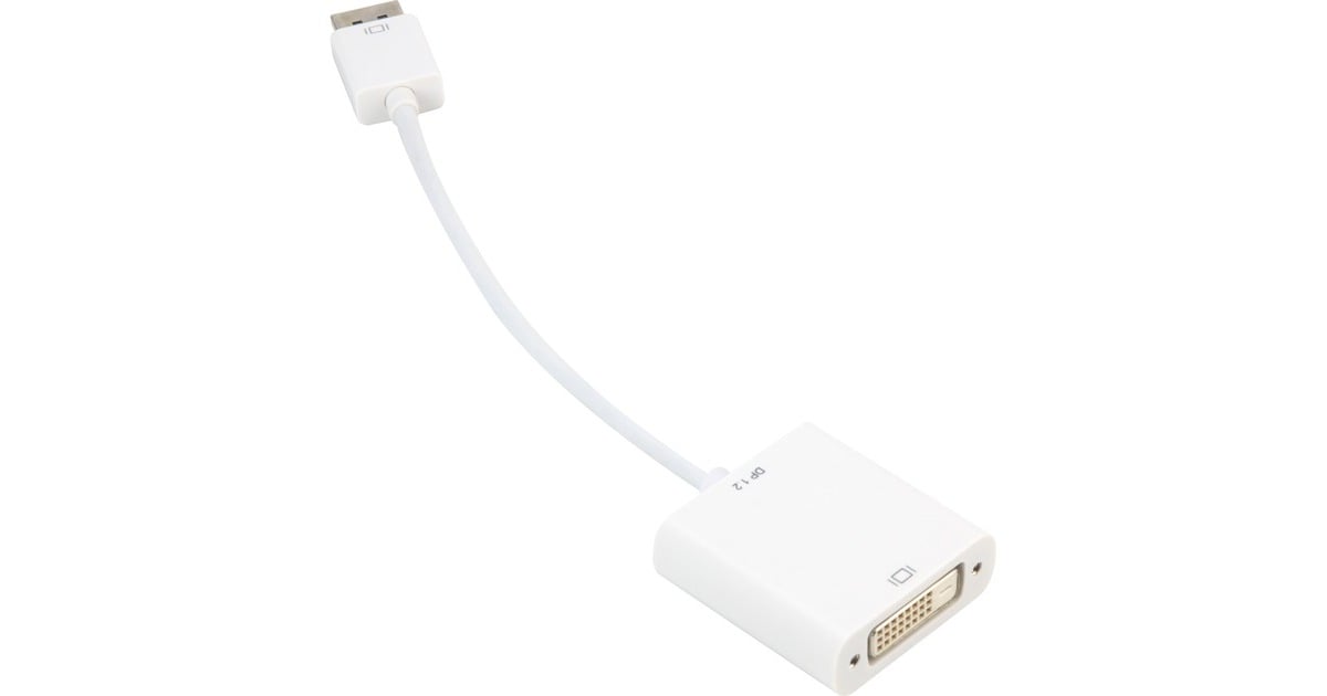 SharkoonDisplayPort 1.2 > DVI24+1 kabel  (Wit, 0,15 meter)