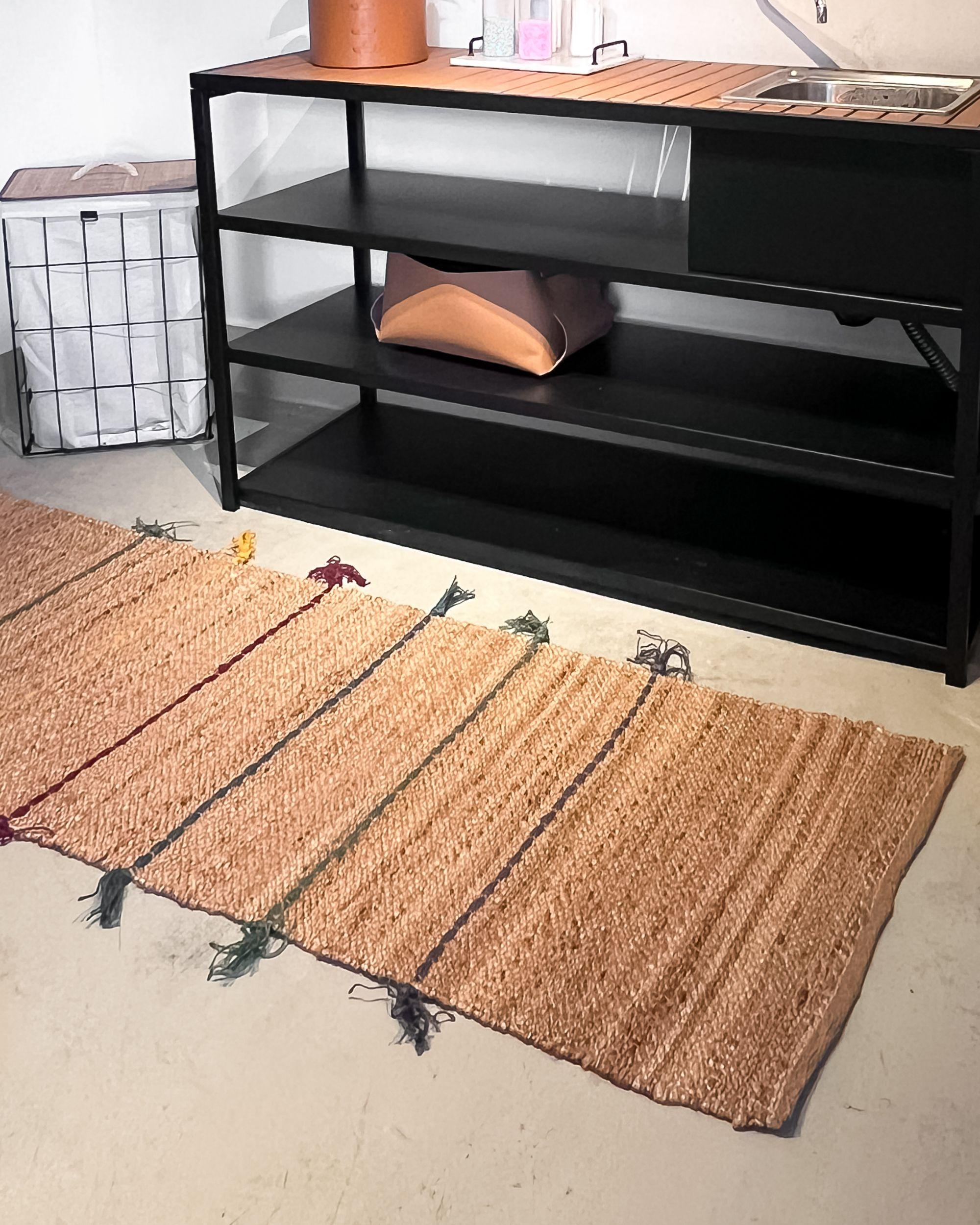 Kindervloerkleed UZUNTA Beige 70 x 200 cm Jute