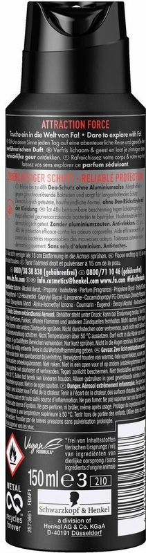 FA - Men Attraction Force - Deodorant & Bodyspray - Huidvriendelijke Formule