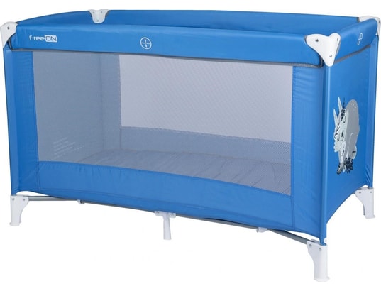 FREEON - Lit de voyage 120x60 cm lapin bleu basic