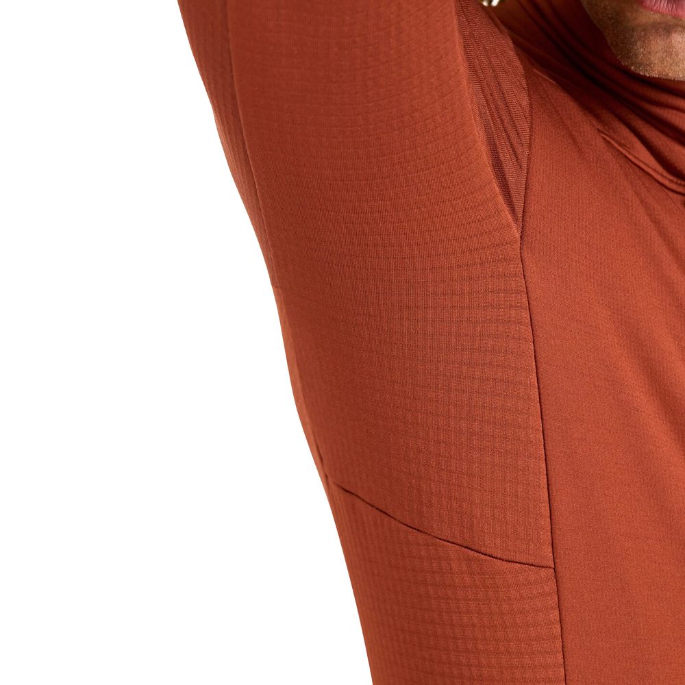 ORTOVOX Fleece Grid Jacke Herren clay orange