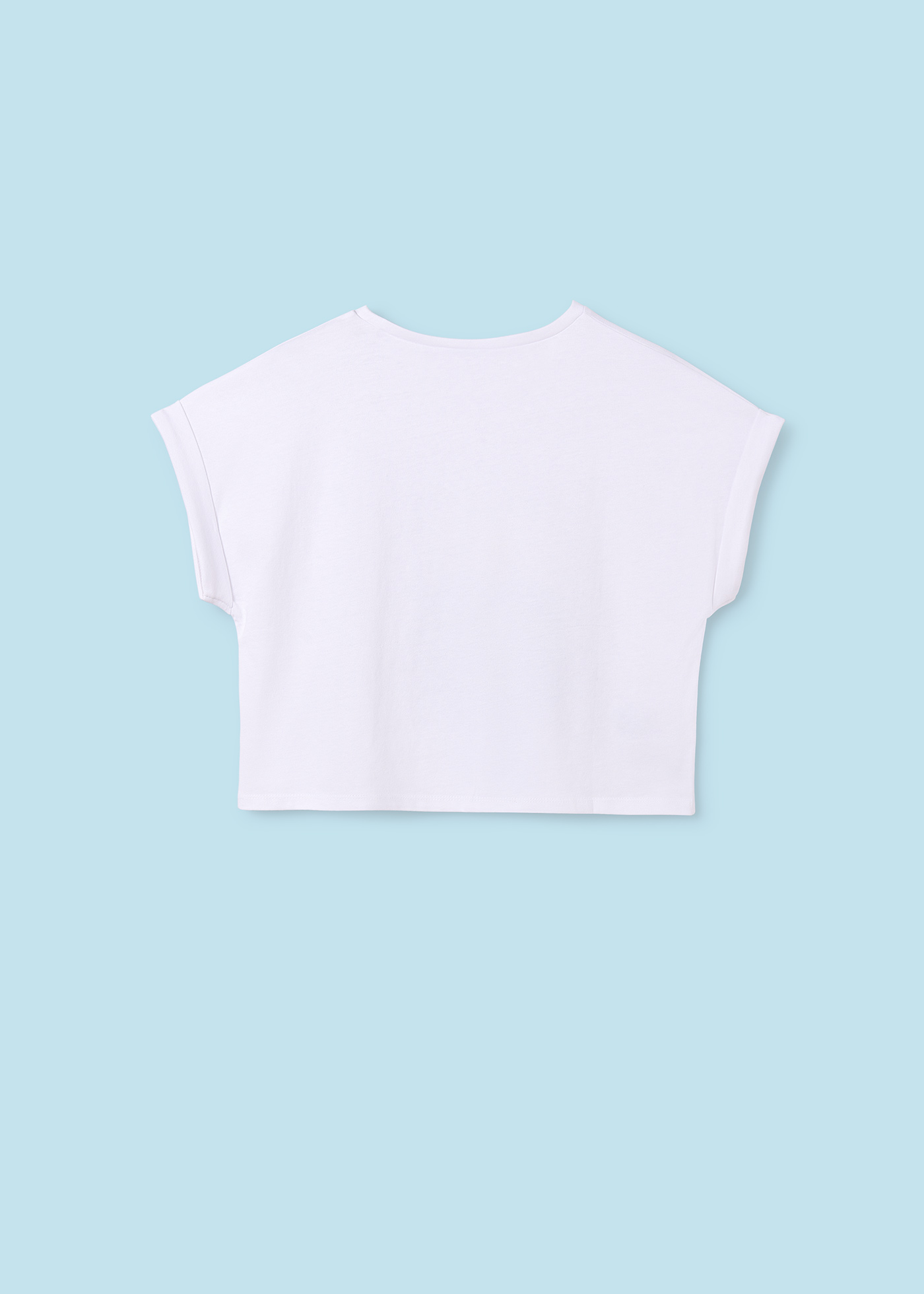Camiseta estampada Better Cotton para meninas, branca