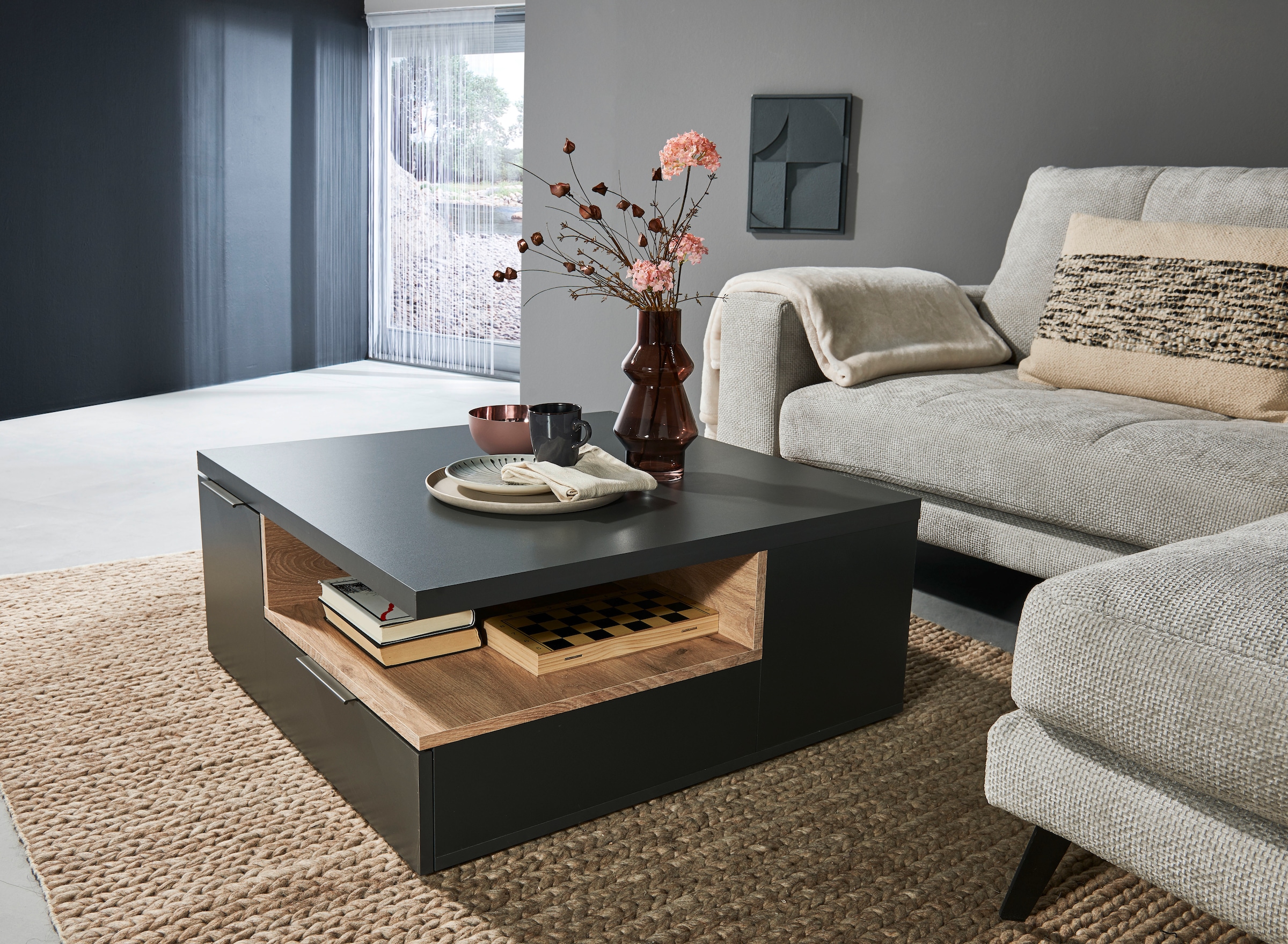 Stolkom Couchtisch »TOPSELLER!« OTTOs Choice,  80x80 cm, Wohnzimmertisch mit Schubkästen, melaminbeschichtet