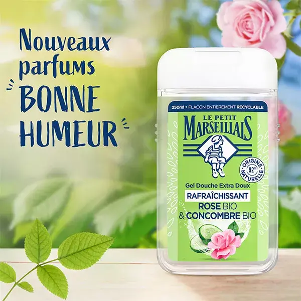 Le Petit Marseillais Gel de banho refrescante extra suave pepino rosa 250 ml