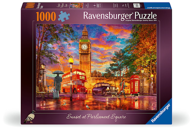 Solnedgang på Parlamentsplassen Puslespill 1000 brikker, Ravensburger