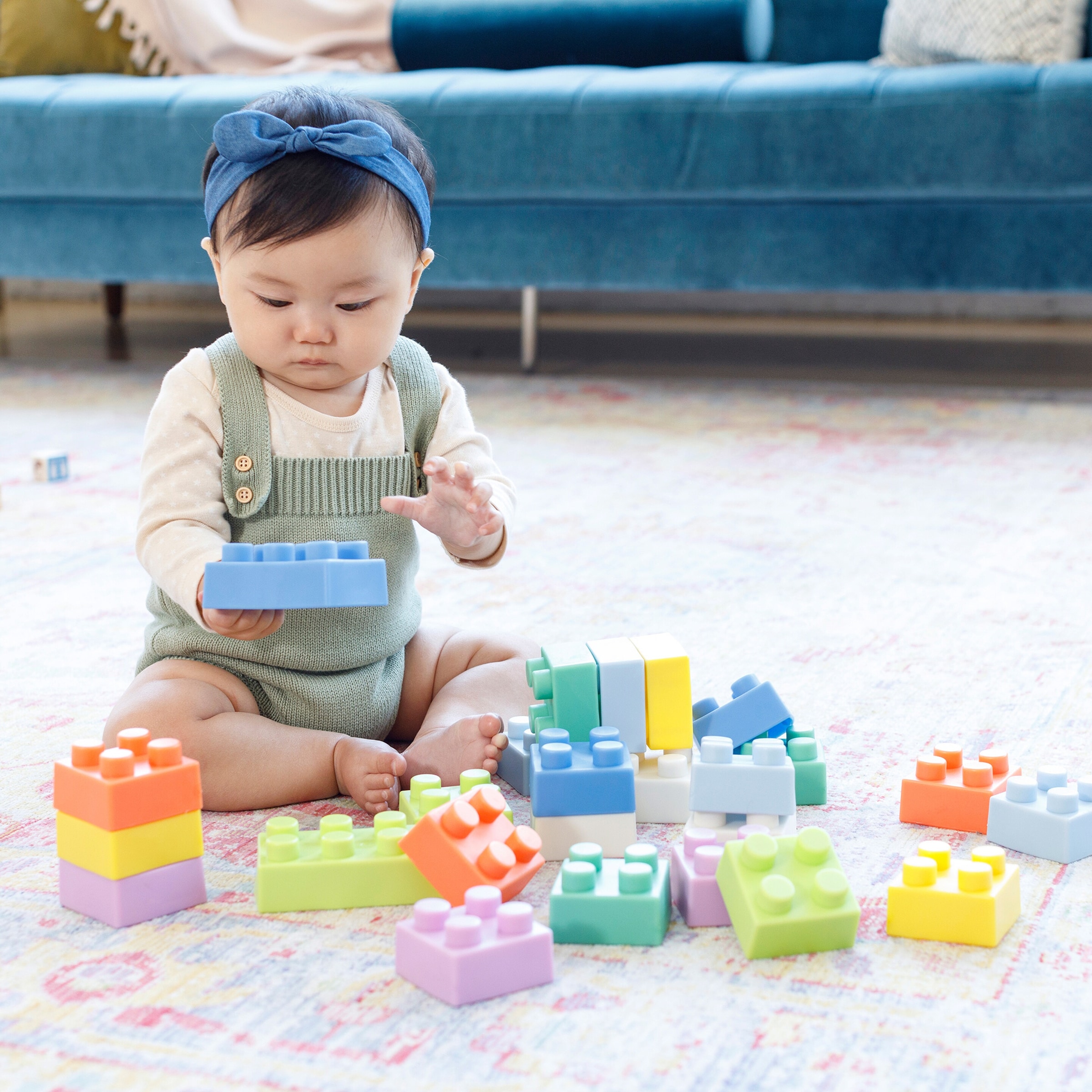 Infantino Bausteine Set superweich, 25 Stück