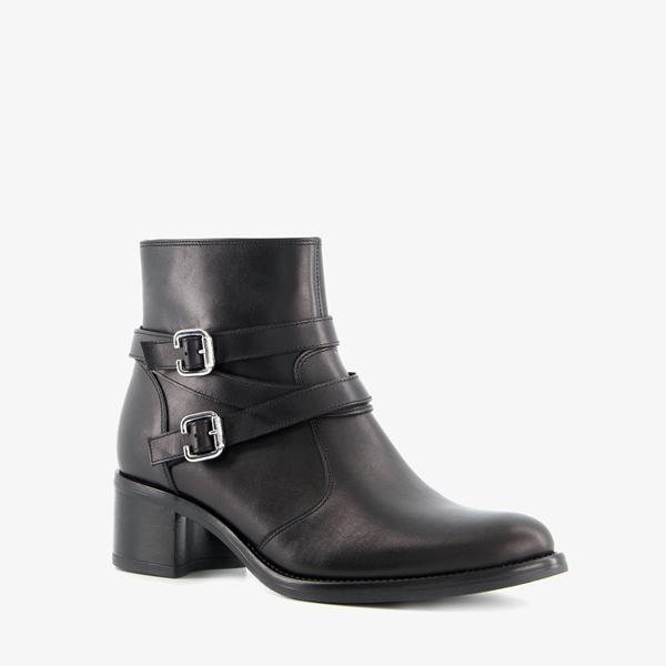 Hush Puppies leren dames enkellaarsjes met hak