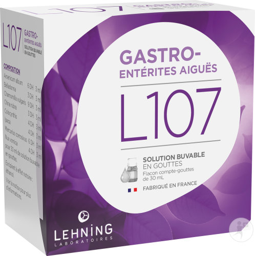 L107 Solution Buvable En Gouttes Gastro-Entérites Aiguës 30ml