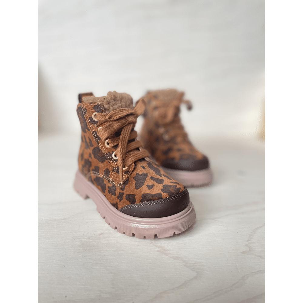 Romagnoli - Bottine Mini - Leopard Glitter Cuoio