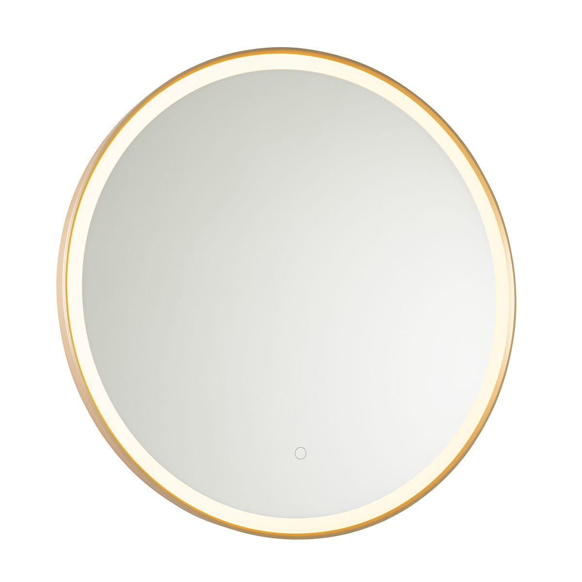 Badkamerspiegel goud 70 cm incl. LED met touch dimmer - Miral
