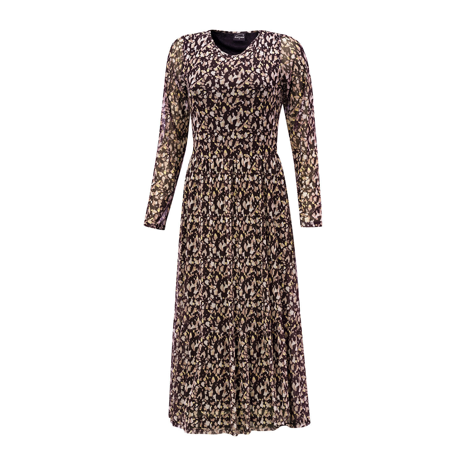 Midi Kleid langarm mit floralem Print