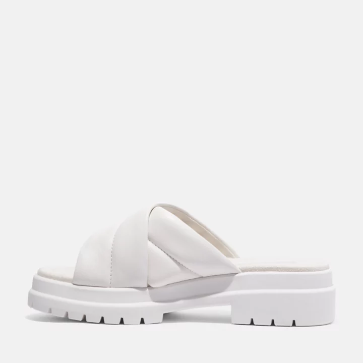 Sandale London Vibe à enfiler pour femme en blanc