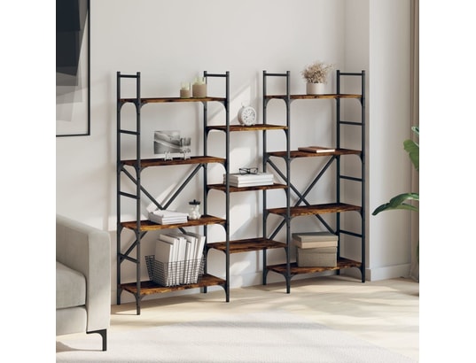 VIDAXL - Bibliothèque chêne fumé 160x28,5x136,5 cm bois d'ingénierie