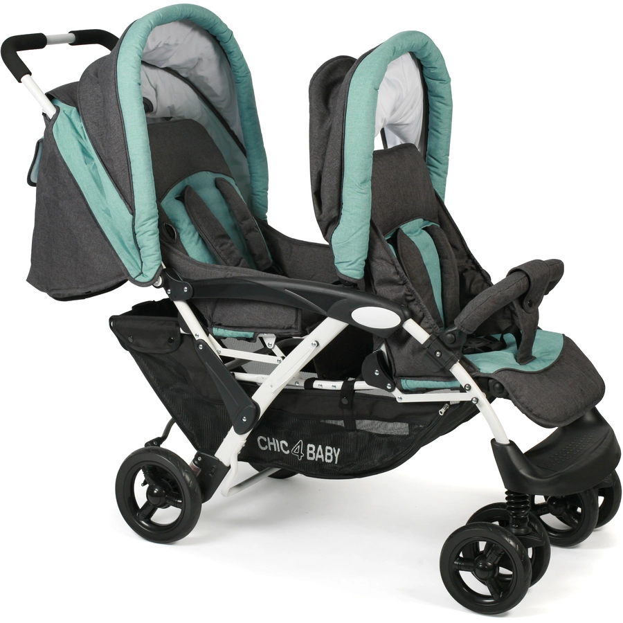 CHIC 4 BABY Geschwisterwagen DUO Melange mint