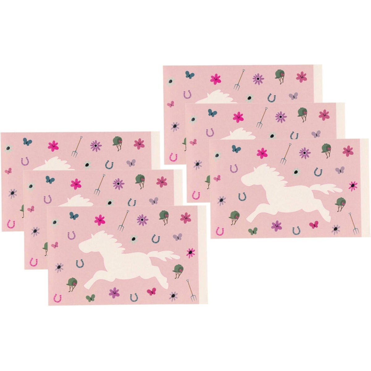 Paard Stickers Bellenblaas 6st